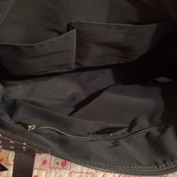 Fossil Black & White poka dot carry-all Handbag - Picture 3 of 10